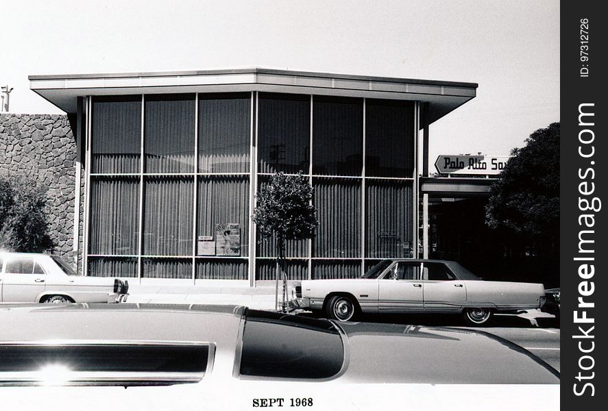 Menlo Park 1968: Santa Cruz Avenue - North Side, front