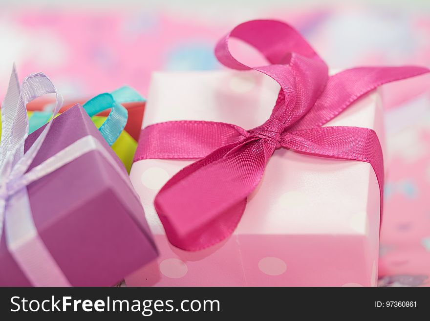 Pink, Gift, Sweetness, Ribbon