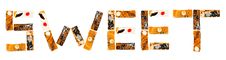 Word Sweet Made Of Cakes Royalty Free Stock Photography Word Sweet Made Of Cakes Royalty Free Stock Photography