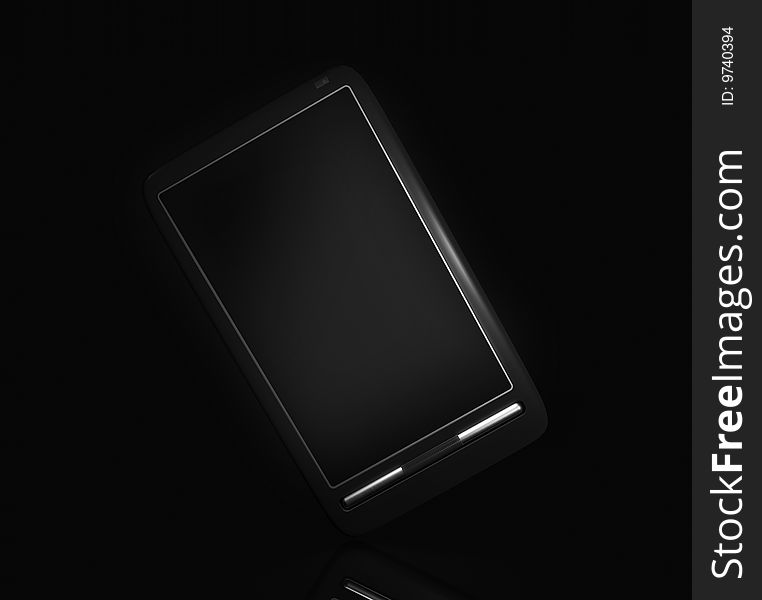 Modern communicator at black isolated background