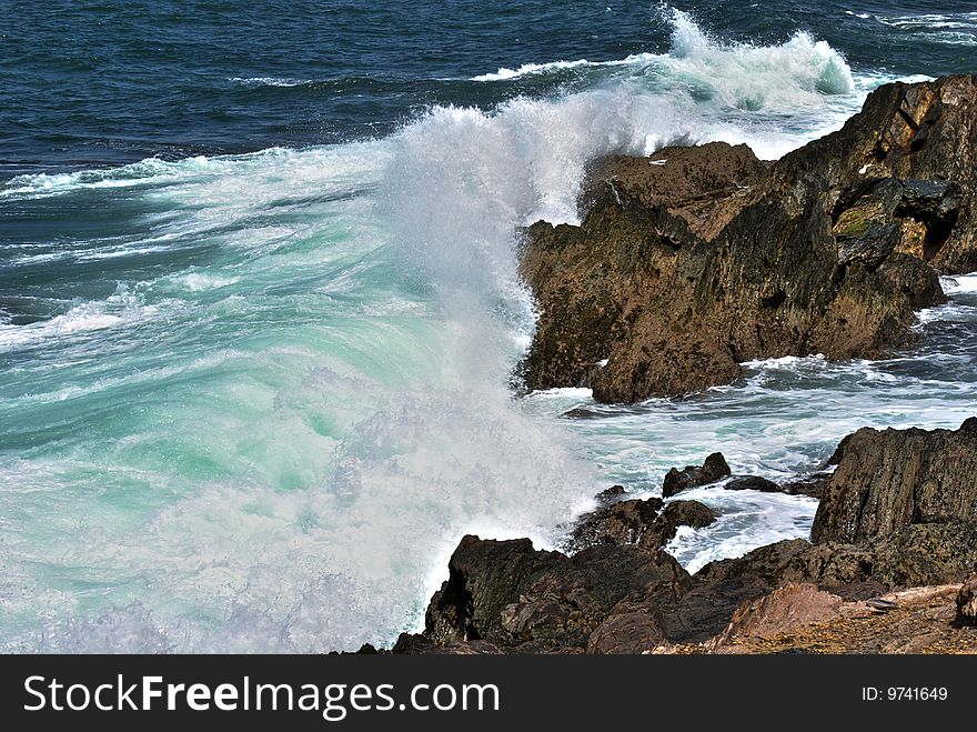 Wave crashing on the north cost of Trinidad