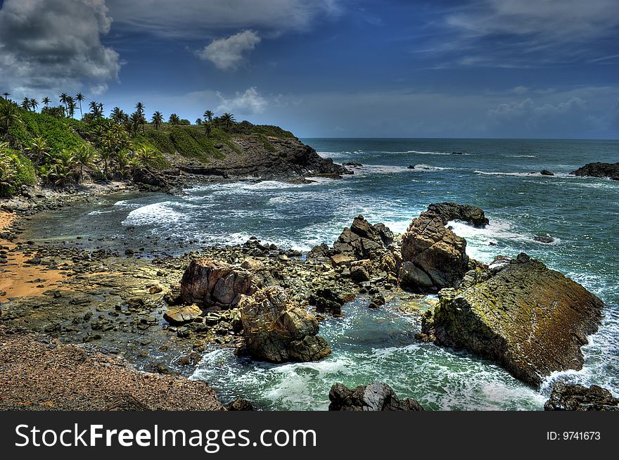Landscape photo of the north coast in Trinidad. Landscape photo of the north coast in Trinidad