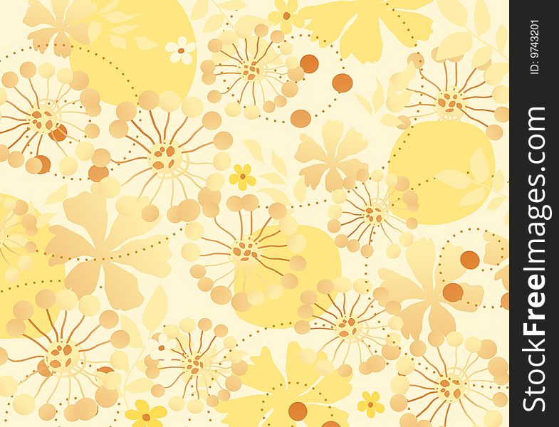 Floral style design vector background with flowers. Floral style design vector background with flowers