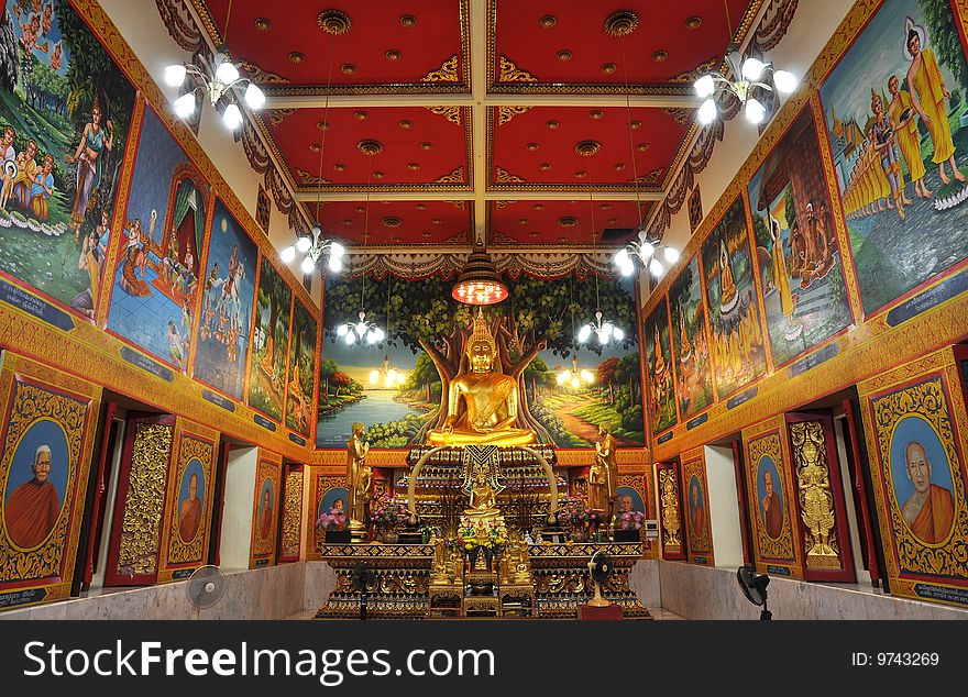 Golden Buddha. The church in Thailand. The beliefs and Buddhist culture. Golden Buddha. The church in Thailand. The beliefs and Buddhist culture.