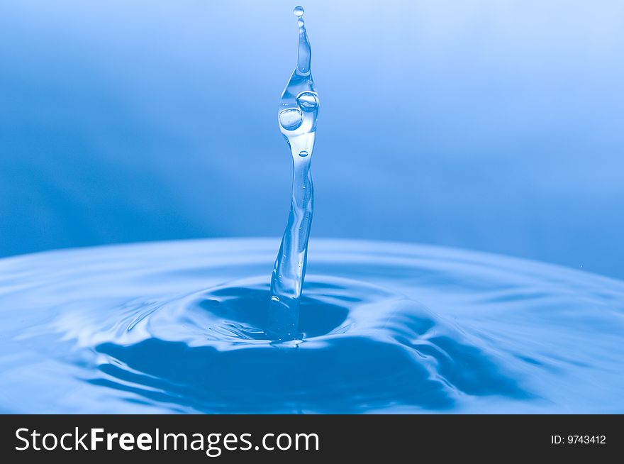 the shot of water splashing