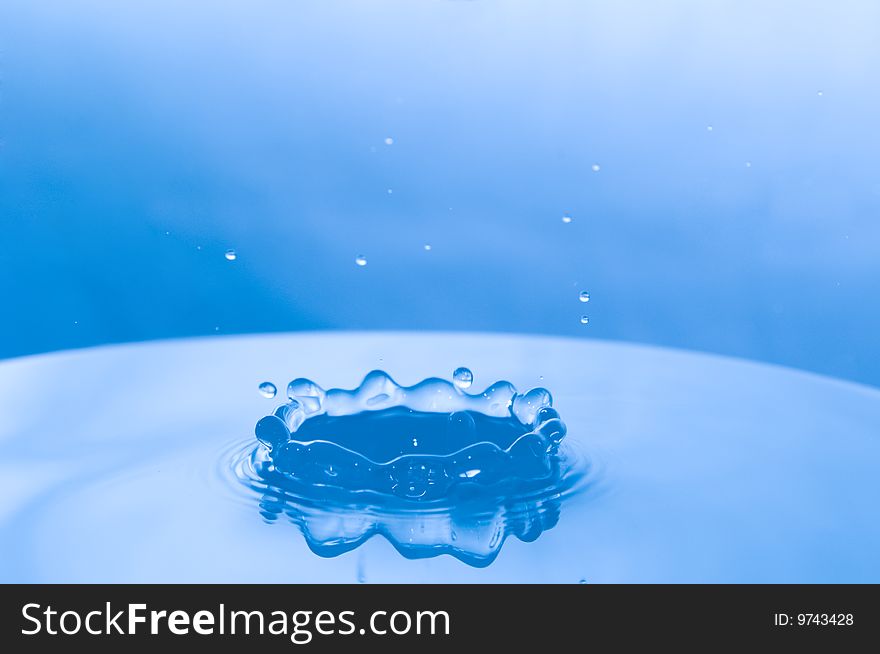 the shot of water splashing