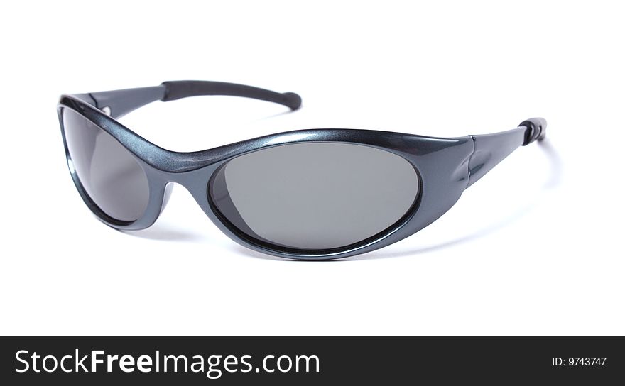 Modern sport sunglasses on white