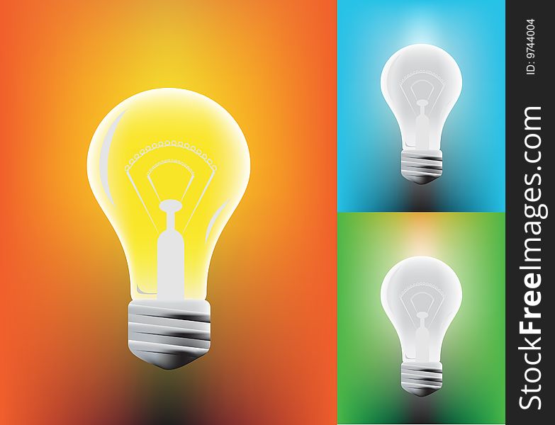 Light bulb  illustration background