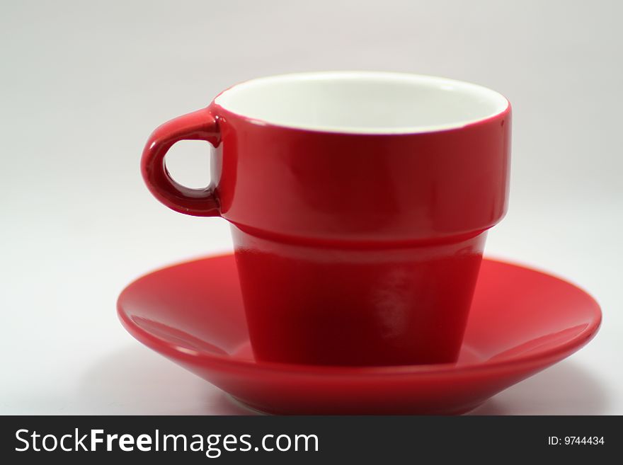 A red cup for coffee
