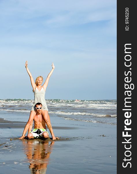 Young Couple At Beach