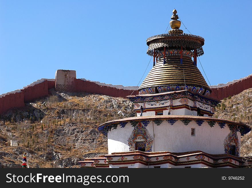 Famous Lamasery Baijusi close to Lhasa,Tibet,China