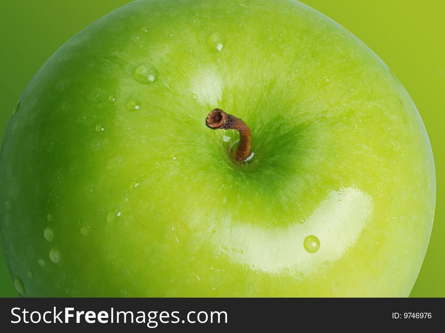 Stock photo:close up of green apple