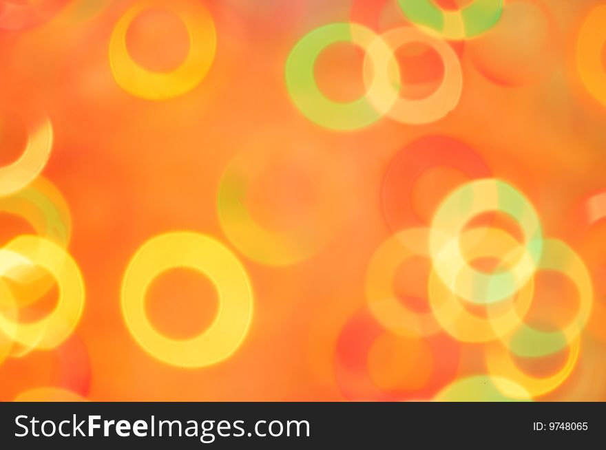 Colorful background, doughnut bokeh, blur. Colorful background, doughnut bokeh, blur