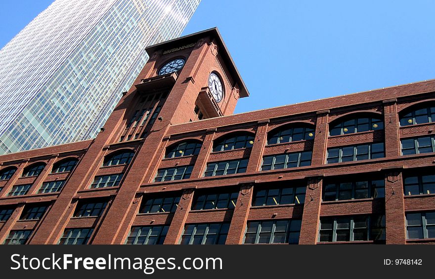 Downtown Chicago cityscape in the summertime. Downtown Chicago cityscape in the summertime