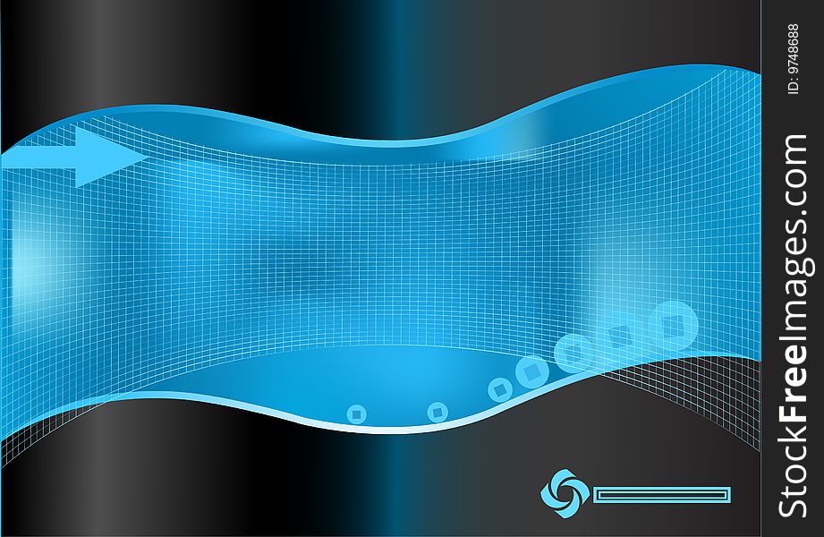 Abstract blue High Tech background. Abstract blue High Tech background