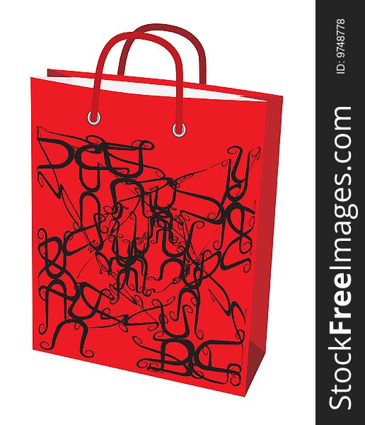 Red Paper Bag For Shopping