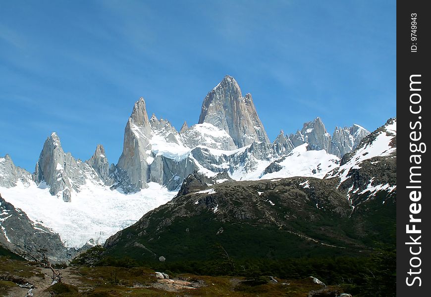 The mount Fitz Roy in southern Argentina