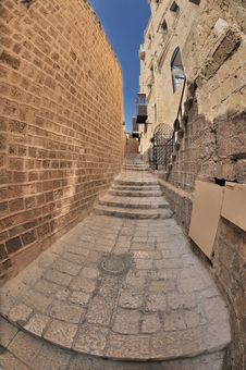 Narrow Street Of Jaffa Stock Image