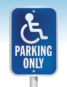 Disabled Parking Sign Royalty Free Stock Photography