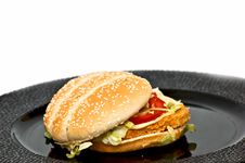 Chicken Burger Royalty Free Stock Photography Chicken Burger Royalty Free Stock Photography