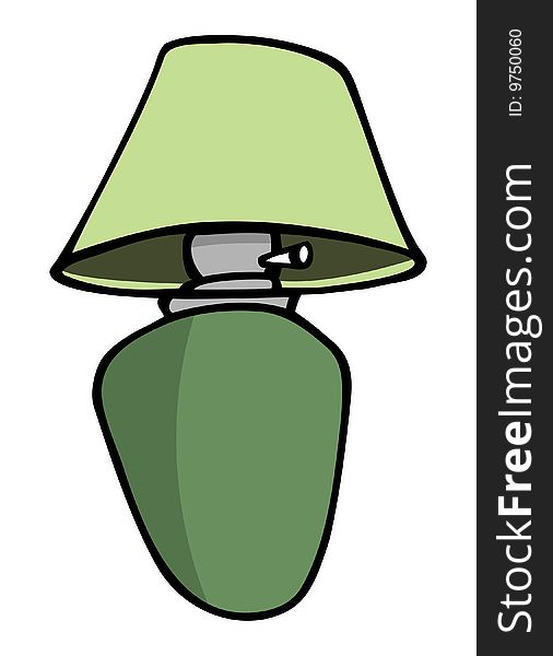 Cartoon illustration of a lamp