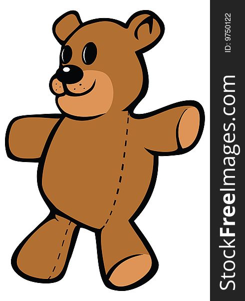 Cartoon illustration of a plush Teddy bear