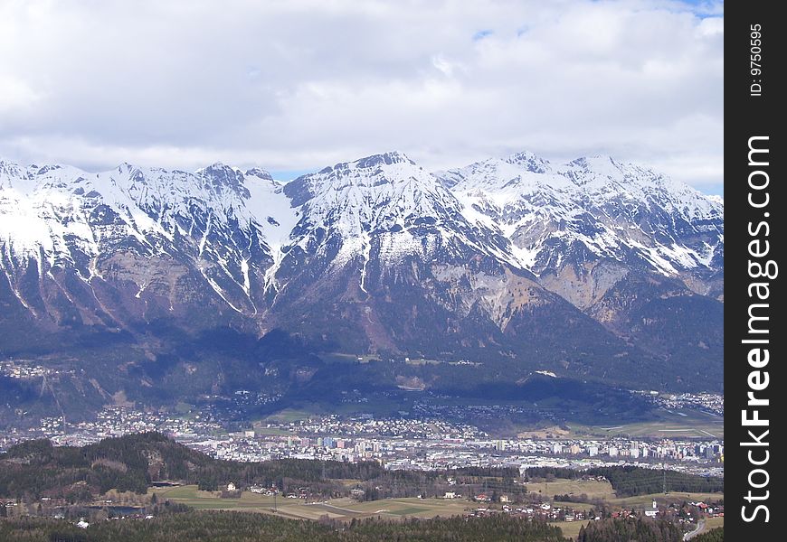 Mountain italian piste, snowboarding slope. Mountain italian piste, snowboarding slope