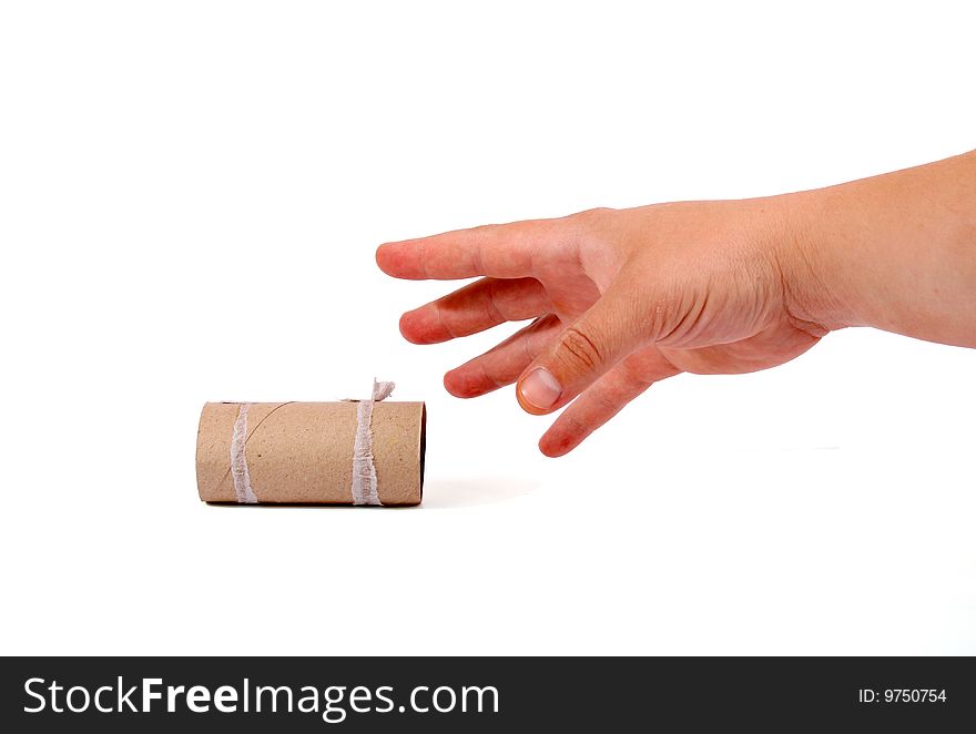 Man tries to keep step a toilet paper. Man tries to keep step a toilet paper