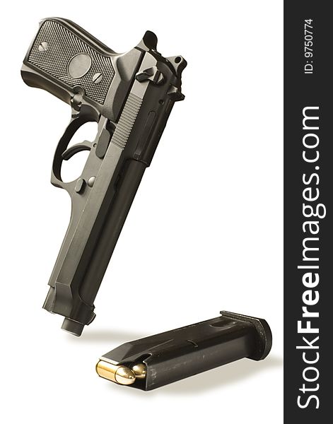 Handgun  And Magazine