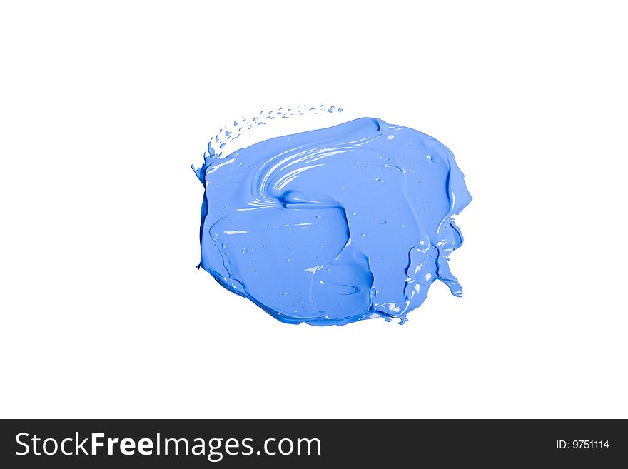 Acrylic paint isolated on white