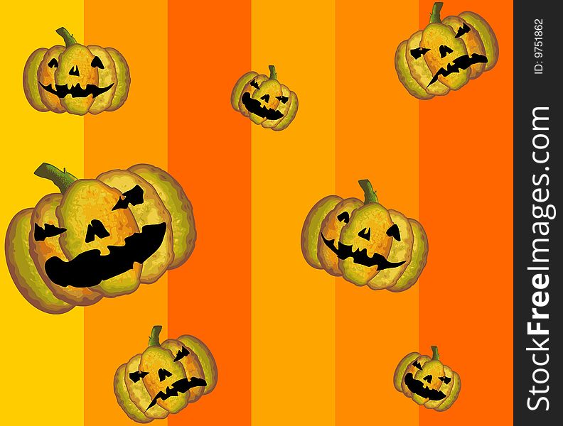 Vector halloween image, Can be used also as a seamless tile. Vector halloween image, Can be used also as a seamless tile