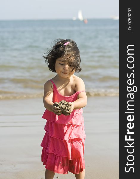 Summer play at the beach. Summer play at the beach.