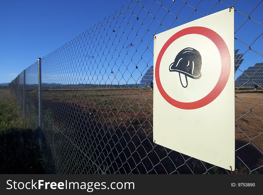 Poster for mandatory use of helmets. Poster for mandatory use of helmets