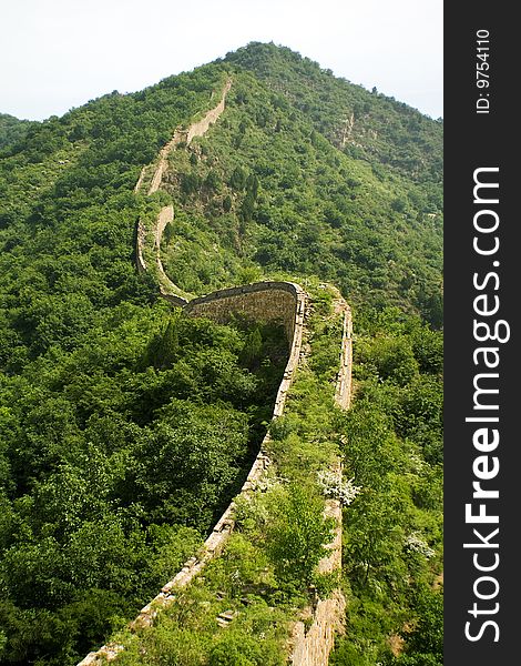 The winding profile of the great wall