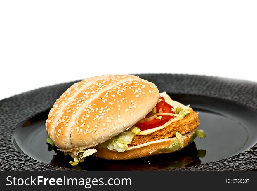 Photo of fresh chicken burger