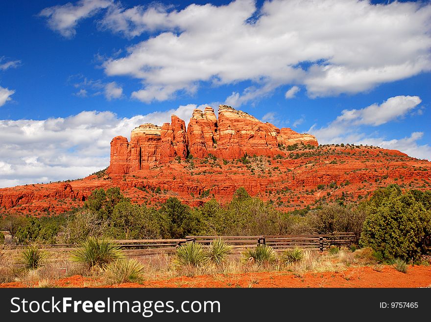 Sedona, Arizona on a beautiful summer day. Blue sky and red rock all around us. Sedona, Arizona on a beautiful summer day. Blue sky and red rock all around us.