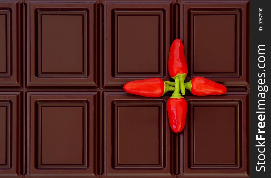 Chocolate and chili pepper