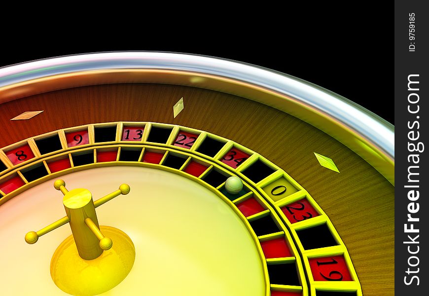 Casino Roulette rendered in 3D