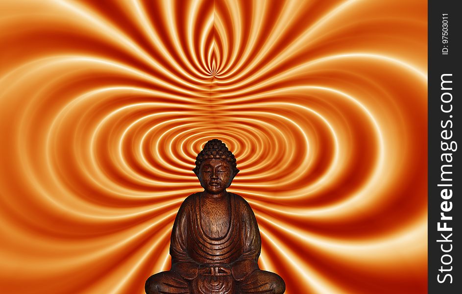 Orange, Gautama Buddha, Meditation, Computer Wallpaper