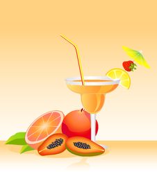 Fruits Bright Cocktail Royalty Free Stock Image Fruits Bright Cocktail Royalty Free Stock Image