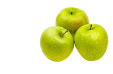 Fresh Apples Isolated On White Stock Photos