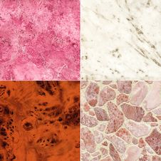 Set Of Marble Slab Surface Texture Stock Photos