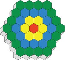 Hexagonal 3d Pattern Stock Image