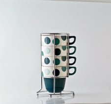 Four Mugs Vertical Royalty Free Stock Image