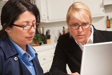 Businesswomen Working On The Laptop Stock Photography Businesswomen Working On The Laptop Stock Photography