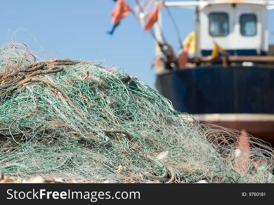 Fishing Nets On The Beach