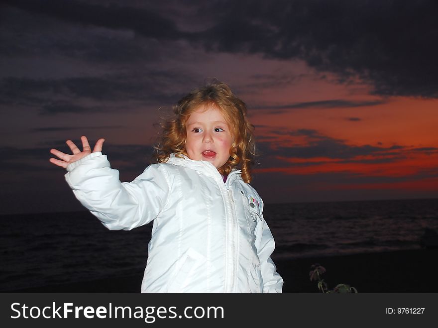 Girl Shaking her hand to say hello