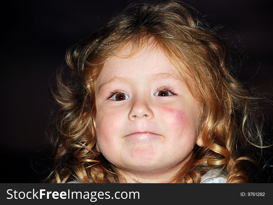 Cute Girl portrait with a smile on her face