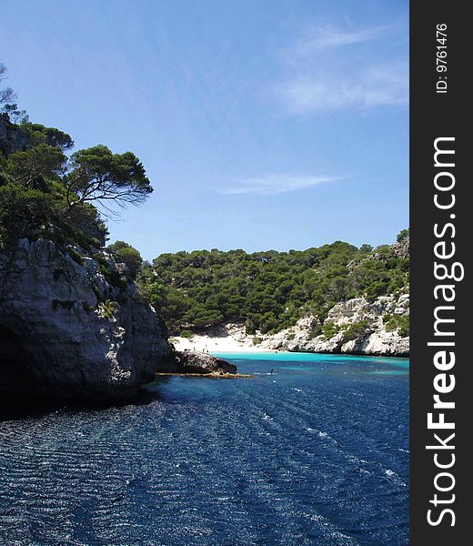 Beautiful beach and lagoon on Menorca Spain. Beautiful beach and lagoon on Menorca Spain