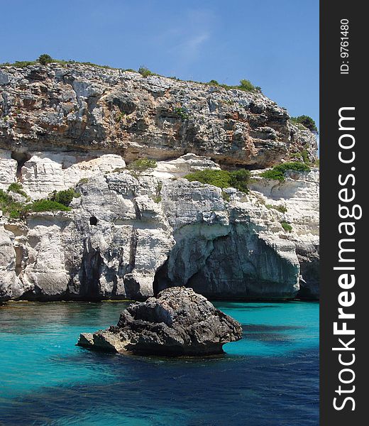 Blue Lagoon On Menorca Spain